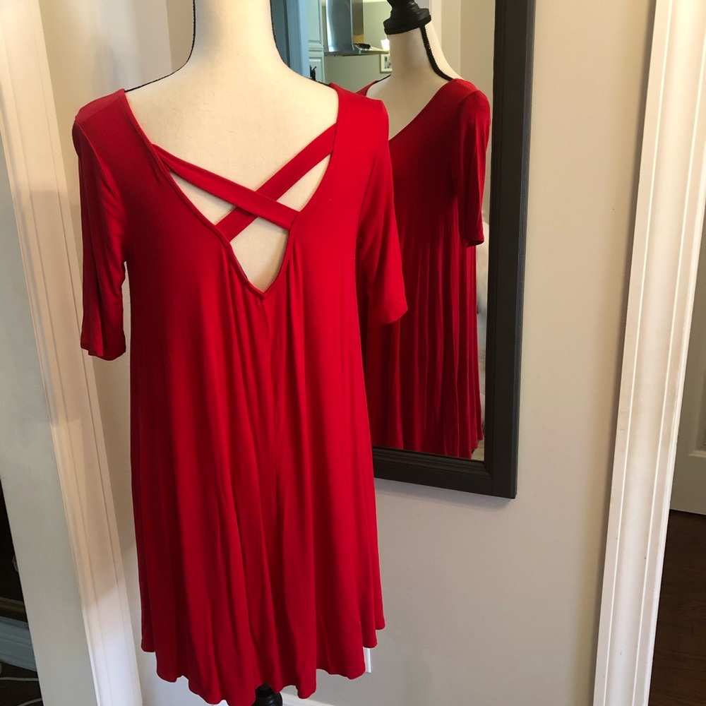Red Swing Dress - Picture 2 of 5
